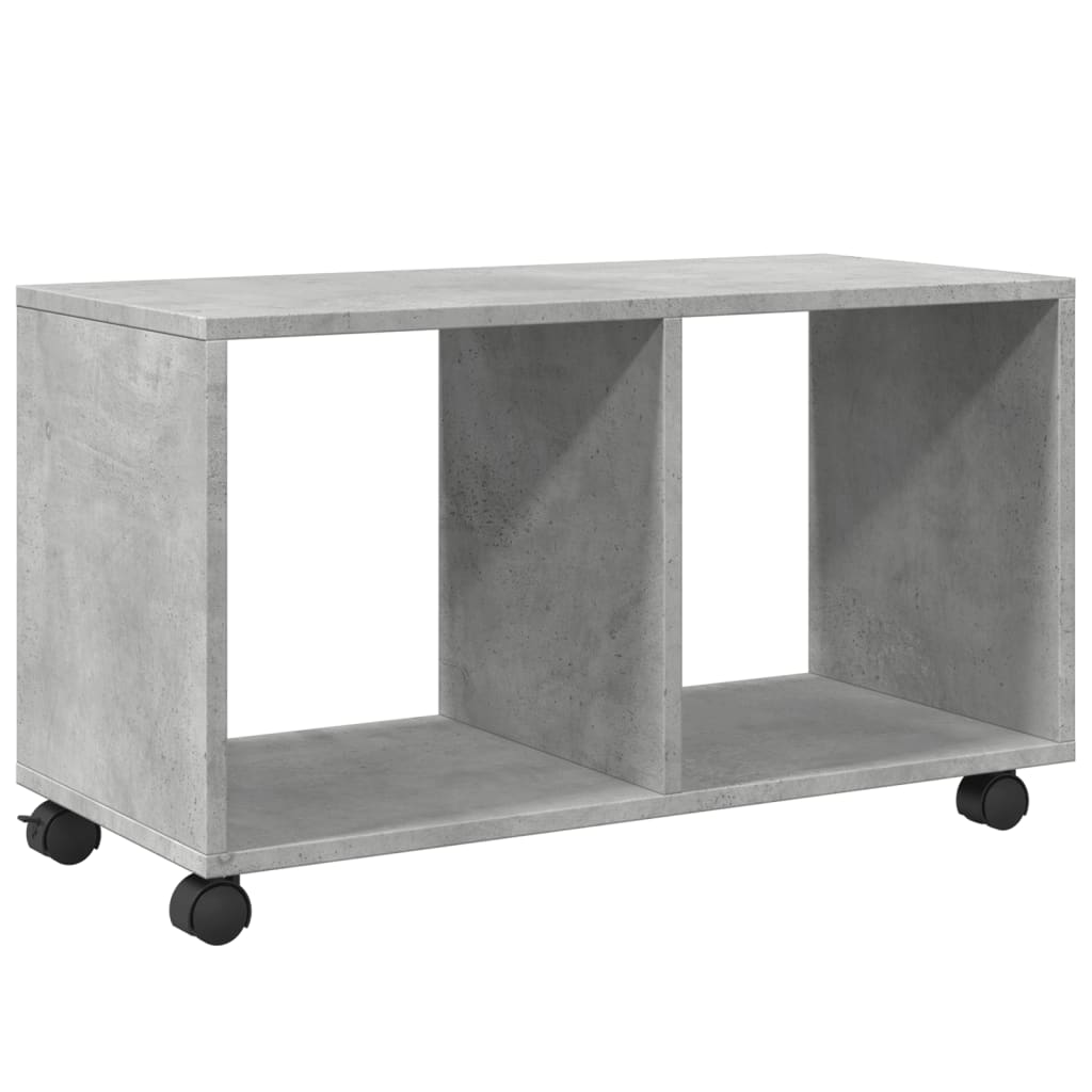 Rolling Cabinet Concrete Grey 72x33x42.5 cm Engineered Wood